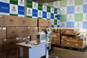 A Secretaria de Estado da Saúde (Sesa) recebeu nesta quarta-feira (24), ventiladores e monitores doados por entidades e iniciativa privada em apoio ao enfrentamento da Covid-19 no Paraná. As doações podem viabilizar a abertura de 40 a 70 leitos de UTI para reforçar o atendimento na pandemia. -  Curitiba, 24/03/2021  -  Foto: Américo Antonio/SESA