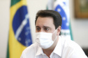O governador Carlos Massa Ratinho Junior afirmou nesta quinta-feira (25) que a nova modalidade de ensino dos Colégios Cívico-Militares do Paraná (CCM-PR), que começa a ser implantada neste ano letivo em 197 escolas da rede pública estadual, será referência para uma nova geração de estudantes.  -  Curitiba, 25/03/2021  -  Foto: Jonathan Campos/AEN