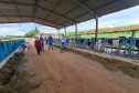 Parceria entre Sanepar e Frísia protege mananciais e beneficia produtores. - Técnicos da Frísia e da Sanepar acompanham o andamento do projeto  -  Foto: Divulgação Sanepar