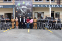 Curitiba, 26 de março de 2021. Entrega de Equipamento ao Esquadrão Antibomba - BOPE
