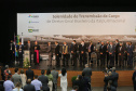 O governador Carlos Massa Ratinho Junior acompanha o  presidente Jair Bolsonaro nesta quarta-feira (7),   na transmissao de cargo do  diretor-geral brasileiro da Itaipu Binacional, o general João Francisco Ferreira .  07/04/2021 - Foto: Geraldo Bubniak/AEN