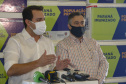 08.04.2021 - Governador Carlos Massa Ratinho Junior com Secretário da saúde Beto Preto
distribuição 12 lote de vacinas no Paraná
Foto Gilson Abreu/AEN