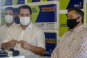 08.04.2021 - Governador Carlos Massa Ratinho Junior com Secretário da saúde Beto Preto
distribuição 12 lote de vacinas no Paraná
Foto Gilson Abreu/AEN