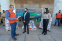 A edição 2021 da campanha Cesta Solidária Paraná, encerrada na terça-feira (06), conseguiu arrecadar mais de 200 toneladas de alimentos. . Foto: Valdelino Pontes