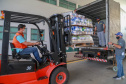 A edição 2021 da campanha Cesta Solidária Paraná, encerrada na terça-feira (06), conseguiu arrecadar mais de 200 toneladas de alimentos. . Foto: Valdelino Pontes