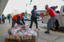 A edição 2021 da campanha Cesta Solidária Paraná, encerrada na terça-feira (06), conseguiu arrecadar mais de 200 toneladas de alimentos. . Foto: Valdelino Pontes