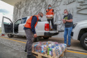 A edição 2021 da campanha Cesta Solidária Paraná, encerrada na terça-feira (06), conseguiu arrecadar mais de 200 toneladas de alimentos. . Foto: Valdelino Pontes