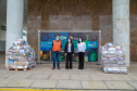 A edição 2021 da campanha Cesta Solidária Paraná, encerrada na terça-feira (06), conseguiu arrecadar mais de 200 toneladas de alimentos. . Foto: Valdelino Pontes
