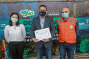 A edição 2021 da campanha Cesta Solidária Paraná, encerrada na terça-feira (06), conseguiu arrecadar mais de 200 toneladas de alimentos. . Foto: Valdelino Pontes