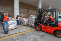 A edição 2021 da campanha Cesta Solidária Paraná, encerrada na terça-feira (06), conseguiu arrecadar mais de 200 toneladas de alimentos. . Foto: Valdelino Pontes