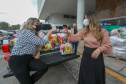 A edição 2021 da campanha Cesta Solidária Paraná, encerrada na terça-feira (06), conseguiu arrecadar mais de 200 toneladas de alimentos. . Foto: Valdelino Pontes
