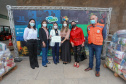 A edição 2021 da campanha Cesta Solidária Paraná, encerrada na terça-feira (06), conseguiu arrecadar mais de 200 toneladas de alimentos. . Foto: Valdelino Pontes