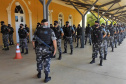 A semana começou com uma grande Operação da Polícia Militar nos Campos Gerais do estado para inibir crimes violentos contra o patrimônio e homicídios. Trata-se de uma malha de recobrimento em relação ao efetivo já existente na região. As equipes do Batalhão de Operações Especiais (BOPE)  estarão empenhadas nos próximos 15 dias desenvolvendo abordagens, fiscalização e intensificação de policiamento preventivo em todo o estado.  -  Ponta Grossa, 12/04/2021  -  Foto: Divulgação SESP