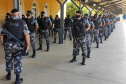 A semana começou com uma grande Operação da Polícia Militar nos Campos Gerais do estado para inibir crimes violentos contra o patrimônio e homicídios. Trata-se de uma malha de recobrimento em relação ao efetivo já existente na região. As equipes do Batalhão de Operações Especiais (BOPE) estarão empenhadas nos próximos 15 dias desenvolvendo abordagens, fiscalização e intensificação de policiamento preventivo em todo o estado. - Ponta Grossa, 12/04/2021 - Foto: Divulgação SESP
