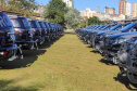 A semana começou com uma grande Operação da Polícia Militar nos Campos Gerais do estado para inibir crimes violentos contra o patrimônio e homicídios. Trata-se de uma malha de recobrimento em relação ao efetivo já existente na região. As equipes do Batalhão de Operações Especiais (BOPE) estarão empenhadas nos próximos 15 dias desenvolvendo abordagens, fiscalização e intensificação de policiamento preventivo em todo o estado. - Ponta Grossa, 12/04/2021 - Foto: Divulgação SESP