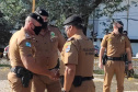 A semana começou com uma grande Operação da Polícia Militar nos Campos Gerais do estado para inibir crimes violentos contra o patrimônio e homicídios. Trata-se de uma malha de recobrimento em relação ao efetivo já existente na região. As equipes do Batalhão de Operações Especiais (BOPE) estarão empenhadas nos próximos 15 dias desenvolvendo abordagens, fiscalização e intensificação de policiamento preventivo em todo o estado. - Ponta Grossa, 12/04/2021 - Foto: Divulgação SESP