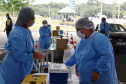 O Paraná iniciou a campanha nacional de vacinação contra a influenza nesta segunda-feira (12). A meta é imunizar contra a gripe pelo menos 90% do público-alvo, estimado em 4,4 milhões de pessoas.  -  Curitiba, 12/04/2021  -  Foto: Américo Antonio/SESA