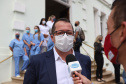 O governador Carlos Massa Ratinho Junior visita nesta quarta-feira (14) o Hospital Regional São Sebastião, na Lapa. A Secretaria de Estado da Saúde disponibiliza seis leitos de UTI no hospital. A unidade já conta com 40 leitos de enfermaria na estratégia de combate à Covid-19. Prefeito Diego Ribas da Lapa. 14/04/2021 - Foto: Geraldo Bubniak/AEN