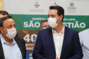O governador Carlos Massa Ratinho Junior visita nesta quarta-feira (14) o Hospital Regional São Sebastião, na Lapa. A Secretaria de Estado da Saúde disponibiliza seis leitos de UTI no hospital. A unidade já conta com 40 leitos de enfermaria na estratégia de combate à Covid-19. 14/04/2021 - Foto: Geraldo Bubniak/AEN