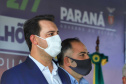 O governador Carlos Massa Ratinho Junior esteve nesta quarta-feira (14) em Guarapuava, na região Central do Estado, para vistoriar as obras de duplicação da BR-277 que cruza o perímetro urbano da cidade. Foto: José Fernando Ogura/AEN