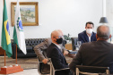 A TIM Brasil anunciou, nesta quinta-feira (15), que estenderá sua rede 4G para novos pontos no Interior do Estado. O novo plano foi anunciado no Palácio Iguaçu, pelo governador Carlos Massa Ratinho Junior e pelo CEO da TIM Brasil, Pietro Labriola.  -   Curitiba, 15/04/2021  -  Foto: Jonathan Campos/AEN