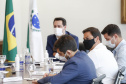 A TIM Brasil anunciou, nesta quinta-feira (15), que estenderá sua rede 4G para novos pontos no Interior do Estado. O novo plano foi anunciado no Palácio Iguaçu, pelo governador Carlos Massa Ratinho Junior e pelo CEO da TIM Brasil, Pietro Labriola.  -   Curitiba, 15/04/2021  -  Foto: Jonathan Campos/AEN