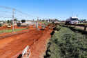 Serviços de terraplenagem, drenagem e de pavimentação estão em andamentos na readequação do Trevo Cataratas, em Cascavel, na região Oeste do estado.  -  Cascavel, 15/04/2021 -  Foto: Divulgação DER/PR