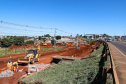 Serviços de terraplenagem, drenagem e de pavimentação estão em andamentos na readequação do Trevo Cataratas, em Cascavel, na região Oeste do estado.  -  Cascavel, 15/04/2021 -  Foto: Divulgação DER/PR