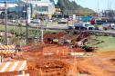Serviços de terraplenagem, drenagem e de pavimentação estão em andamentos na readequação do Trevo Cataratas, em Cascavel, na região Oeste do estado.  -  Cascavel, 15/04/2021 -  Foto: Divulgação DER/PR