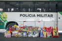 A segunda edição de arrecadação de alimentos não perecíveis, ração para cães e gatos e álcool 70% pela Campanha Solidária dos 64 anos do Batalhão de Polícia Ambiental-Força Verde (BPAmb-FV) será neste sábado (17/04), nas cidades do interior do estado onde há Companhias da unidade. - Curitiba, 16/04/2021  -  Foto: Soldado Adilson Voinaski Afonso