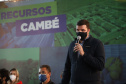 O Governo do Estado destinou R$ 3,1 milhões para ampliar o atendimento à saúde e melhorar a infraestrutura urbana de Cambé, na Região Norte. O anúncio foi feito pelo governador Carlos Massa Ratinho Junior nesta quinta-feira (13) em agenda na cidade.  -  Cambé, 13/05/2021  -  Foto: Ari Dias/AEN