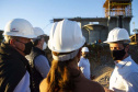 Prefeitos e vereadores de municípios atendidos pelo Sistema de Abastecimento Integrado de Curitiba e Região Metropolitana (SAIC) visitaram nesta semana a obra de construção da Barragem Miringuava, em São José dos Pinhais. Eles foram recebidos por diretores da Sanepar.  -  Curitiba, 20/05/2021  -  Foto: Sanepar