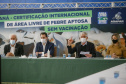Governador Ratinho Junior destaca o reconhecimento internacional concedido ao Paraná como Área Livre de Febre Aftosa sem Vacinação.
Foto Gilson Abreu/AEN
