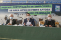 Governador Ratinho Junior destaca o reconhecimento internacional concedido ao Paraná como Área Livre de Febre Aftosa sem Vacinação.
Foto Gilson Abreu/AEN