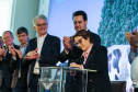 O governador Carlos Massa Ratinho Junior e a ministra da Agricultura, Pecuária e Abastecimento, Tereza Cristina, anunciam nesta terça-feira (15),  no Palácio Iguaçu, em Curitiba, a suspensão das campanhas de vacinação contra febre aftosa em rebanhos bovinos e de bufalinos no Paraná.  Curitiba, 14/10/2019 - Foto: Geraldo Bubniak/AEN