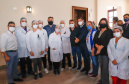 O Paraná começou a vacinar trabalhadores portuários e aeroportuários contra a Covid-19 nesta sexta-feira (28). As doses da vacina AstraZeneca/Fiocruz destinadas a estes grupos foram enviadas pelo Ministério da Saúde nesta semana. Foto:Rodrigo Felix Leal/SEIL