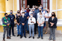 O Paraná começou a vacinar trabalhadores portuários e aeroportuários contra a Covid-19 nesta sexta-feira (28). As doses da vacina AstraZeneca/Fiocruz destinadas a estes grupos foram enviadas pelo Ministério da Saúde nesta semana. Foto:Rodrigo Felix Leal/SEIL