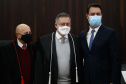 Nesta segunda-feira (31), também foi realizada a posse do novo desembargador do TJPR, Cláudio Smirne Diniz. Sua nomeação foi assinada pelo governador no dia 11 de maio. Diniz preenche a vaga aberta pela aposentadoria do desembargador Clayton Coutinho de Camargo. Foto: Jonathan Campos/AEN