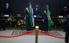 Nesta segunda-feira (31), também foi realizada a posse do novo desembargador do TJPR, Cláudio Smirne Diniz. Sua nomeação foi assinada pelo governador no dia 11 de maio. Diniz preenche a vaga aberta pela aposentadoria do desembargador Clayton Coutinho de Camargo. Foto: Jonathan Campos/AEN