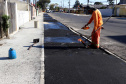 Pinhais tem rua revitalizada e constrói novas calçadas com apoio do Estado. Foto: Ari Dias/AEN
