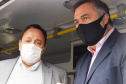 O Governo do Estado realizou nesta terça-feira (1º) a entrega de cinco ambulâncias de suporte básico para ampliação da cobertura do Serviço de Atendimento Móvel de Urgência (Samu) na 4ª Regional de Saúde de Irati, região Centro-Sul do Paraná. Os veículos somam R$ 850 mil em investimentos ? R$ 170 mil cada.  -=  Curitiba, 01/06/2021  -  Foto: Américo Antonio/SESA