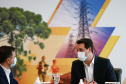 A Copel vai investir R$ 34,6 milhões em quatro projetos de Pesquisa e Desenvolvimento (P&D) na área de armazenamento de energia elétrica no Paraná. 
A ordem de serviço para o início das intervenções foi assinada nesta quarta-feira (02), no Palácio Iguaçu, pelo governador Carlos Massa Ratinho Junior, pelo diretor-presidente da Copel, Daniel Pimentel Slaviero e pelo diretor da Aneel, Sandoval de Araújo Feitosa Neto. Foto: Jonathan Campos/AEN
