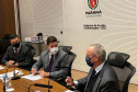 Com a meta de buscar soluções para expandir as telecomunicações no Estado, o comitê Descomplica Telecom apresentou o resultado parcial do trabalho conduzido pelo grupo desde 2020, quando foi instalado. Foto: Guilherme Flores/ Casa Civil