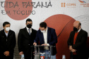 O governador Carlos Massa Ratinho Junior e o superintendente de Esporte, Helio Wirbiski, apresentam o time paranaense classificado para os Jogos Olímpicos e Paralímpicos de Tóquio. - Curitiba, 08/07/2021 - Foto: Gilson Abreu/AEN