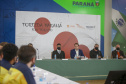 Governador Carlos Massa Ratinho Junior durante solenidade de lançamento nesta quinta-feira (08) no Palácio Iguaçu da campanha Torcida Paraná em Tóquio. O Estado terá a maior delegação de atletas da história do Paraná está na fase final de preparação para os Jogos Olímpicos e Paralímpicos Tóquio-2020 com 35 atletas.Foto Gilson Abreu/AEN