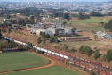 Ibama e Funai visitam os Campos Gerais para conhecer o traçado da Nova Ferroeste. Os técnicos sobrevoaram a Terra Indígena em Nova Laranjeiras. 
Foto Alessandro Vieira