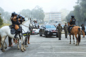 O governador Carlos Massa Ratinho Junior recebeu nesta sexta-feira (9), no Palácio Iguaçu, o comandante-geral do Exército Brasileiro, general Paulo Sérgio Nogueira de Oliveira, e uma comitiva com o alto comando da instituição militar. -  Curitiba, 09/07/2021  -  Foto: José Fernando Ogura/AEN