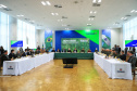 O governador Carlos Massa Ratinho Junior recebeu nesta sexta-feira (9), no Palácio Iguaçu, o comandante-geral do Exército Brasileiro, general Paulo Sérgio Nogueira de Oliveira, e uma comitiva com o alto comando da instituição militar. - Curitiba, 09/07/2021 - Foto: José Fernando Ogura/AEN