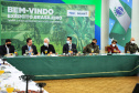 O governador Carlos Massa Ratinho Junior recebeu nesta sexta-feira (9), no Palácio Iguaçu, o comandante-geral do Exército Brasileiro, general Paulo Sérgio Nogueira de Oliveira, e uma comitiva com o alto comando da instituição militar. - Curitiba, 09/07/2021 - Foto: José Fernando Ogura/AEN