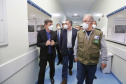 O secretário de Estado da Saúde, Beto Preto acompanha o ministro da Saúde, Marcelo Queiroga, nesta terça-feira (20) no Hospital Municipal Padre Germano Lauck  em Foz do Iguaçu. Foto: Gilson Abreu/AEN